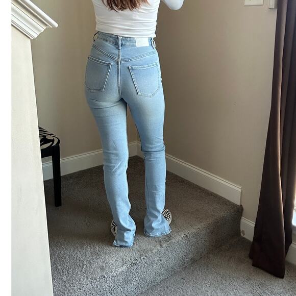Asos Bershka High Waist Denim Light Blue, size 2 - Picture 4 of 10